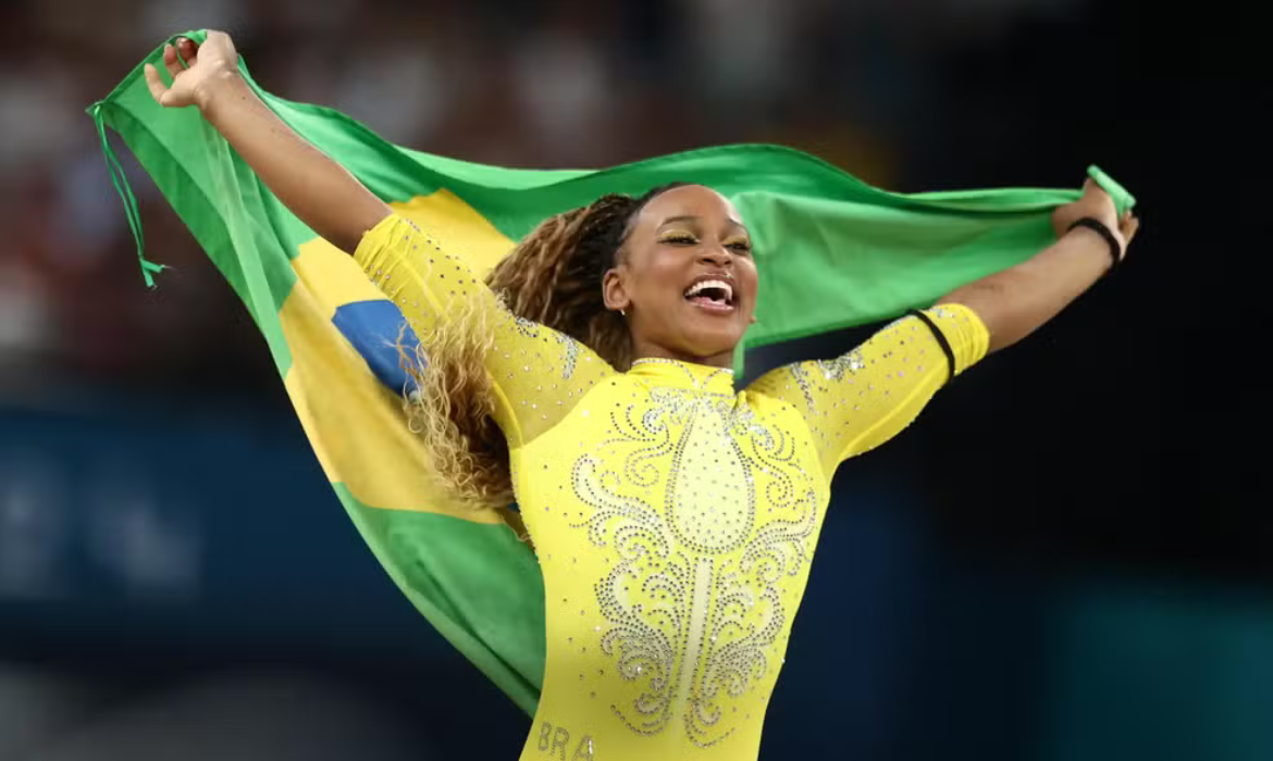 Rebeca Andrade ilumina Paris com a medalha de prata no individual geral da ginástica nas Olimpíadas